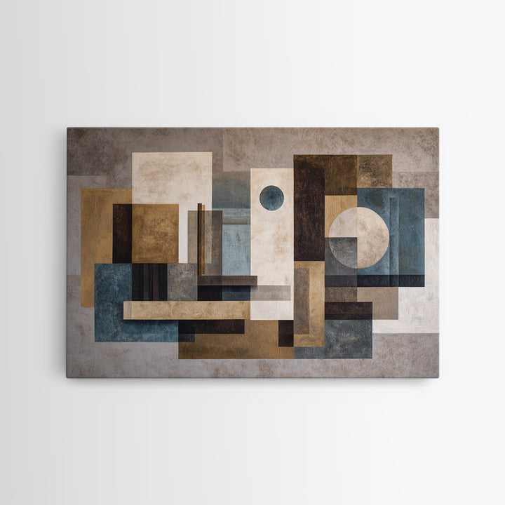 Balanced Geometric Forms Symbolizing Fairness Canvas Print, Law Office Art, Therapy Office Decor, Office Decor, Counsel, LOA-3x2-81