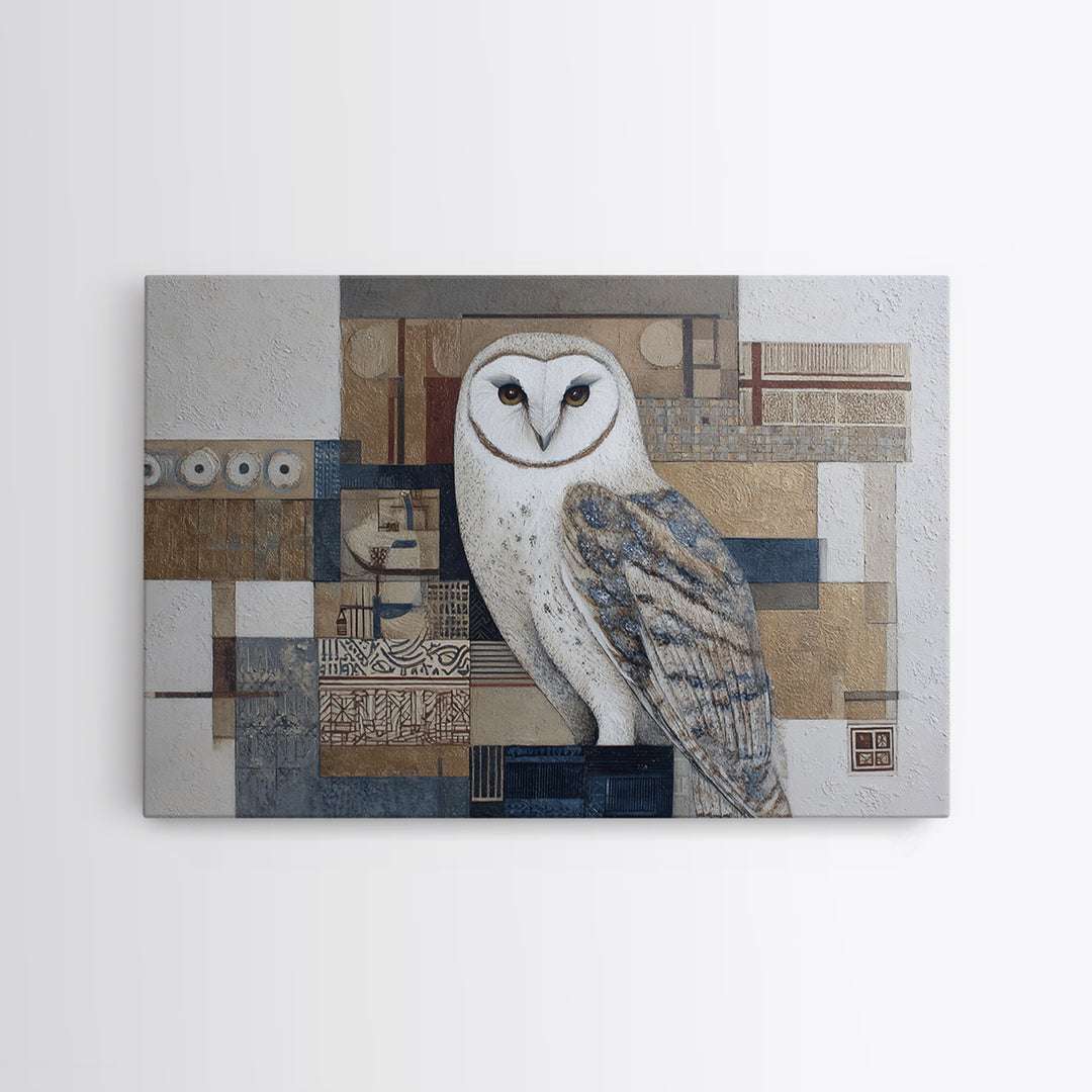 Owl Portrait Representing Wisdom Canvas Print, Law Office Art, Law, Office Decor, Counsel, Modern Decor, Fine Art Print, LOA-3x2-93
