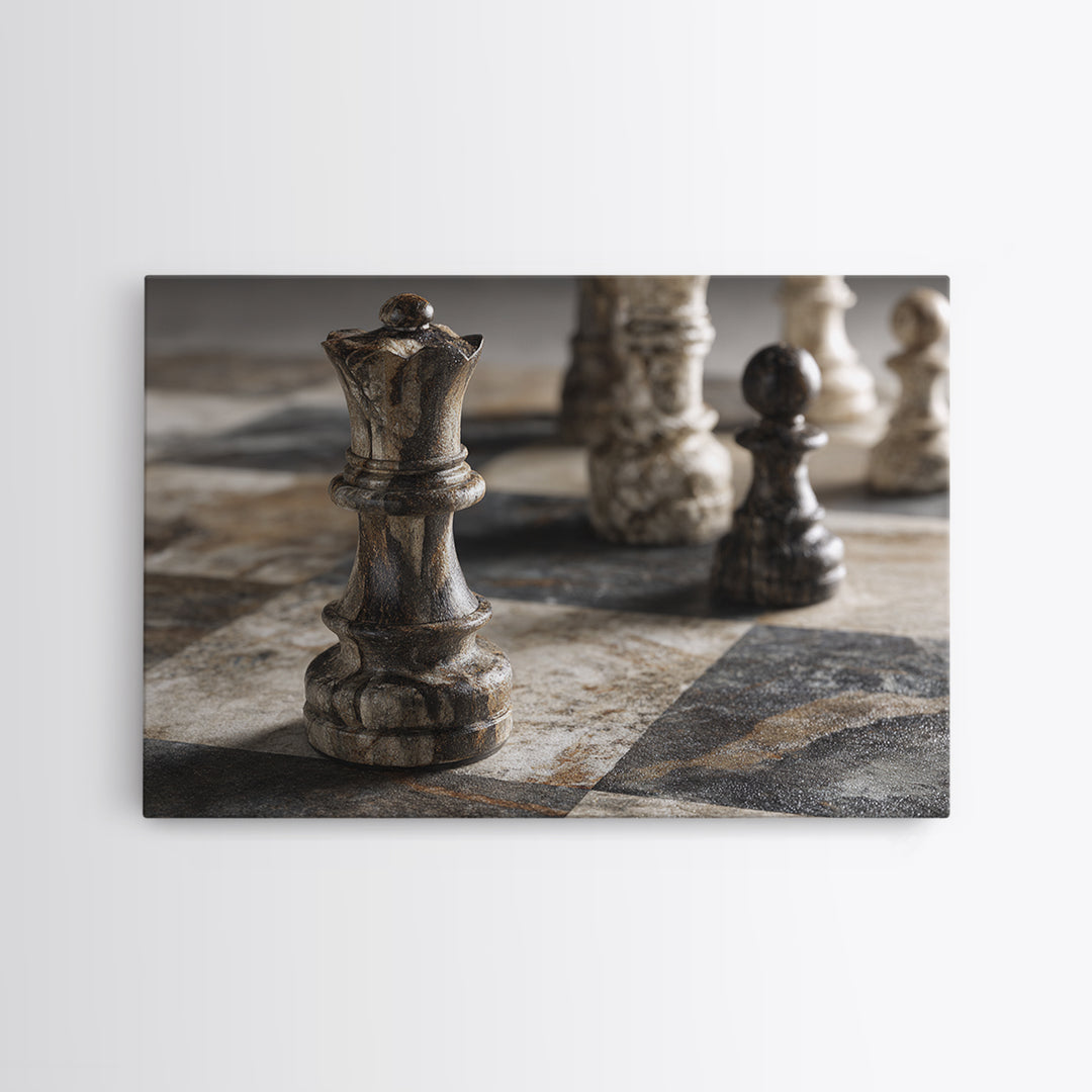 Single Chess King Canvas Print, Law Office Art, Bookish Wall Art, Office Decor, Fine Art, Counsel, Lawyer Office Decor, LOA-3x2-98