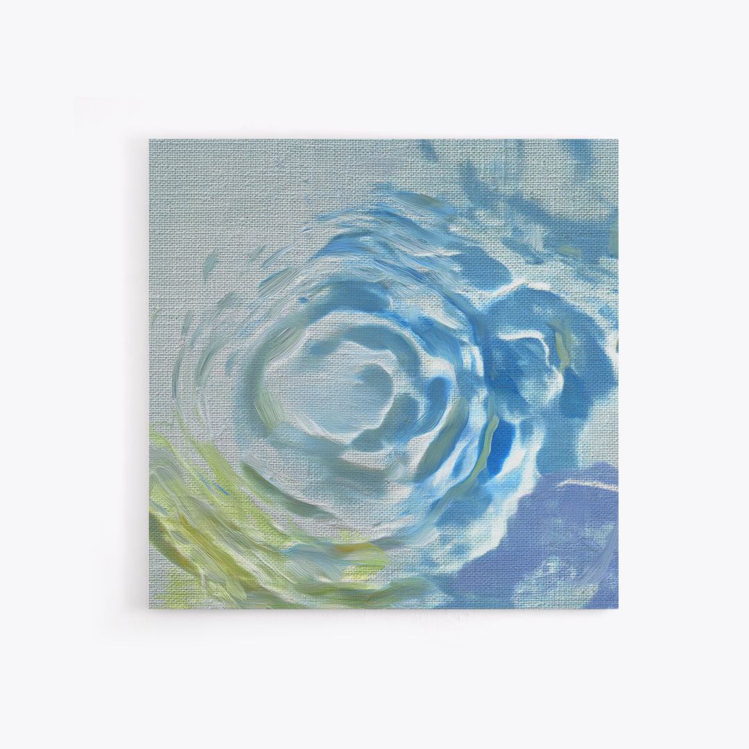 Clean Blue Water Ripple Abstraction Canvas Print, Laundry Room Art, Retro Wall Art, Living Room Decor, Abstract Art, Clean, LRA-1x1-18