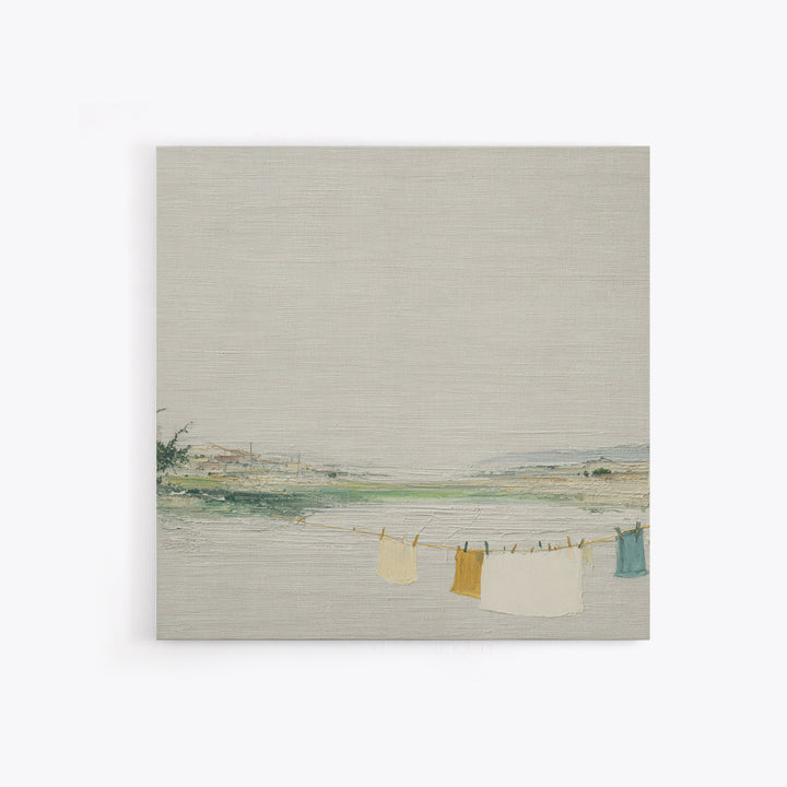 Fresh Air Meadow Landscape for Clean Mood Framed Canvas Print, Laundry Room Art, Wall Art Print, Living Room Decor, Clean, LRA-1x1-47