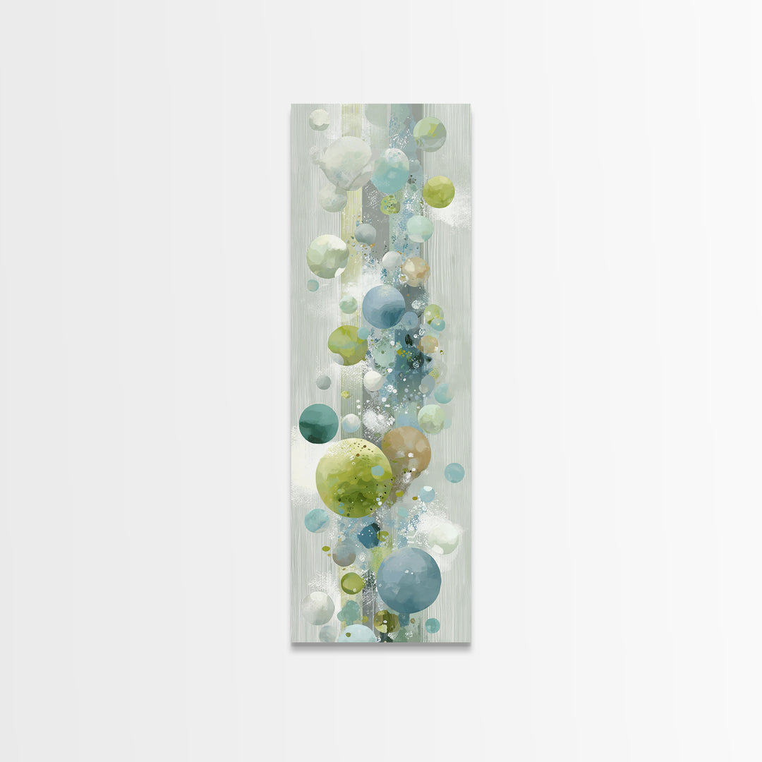 Abstract Suds and Bubbles Canvas Print, Laundry Room Art, Minimalist Wall Art, Living Room Decor, Abstract Art, Clean, LRA-1x3-10