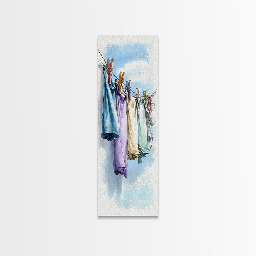 Washing Machine Icon Graphic Without Text Canvas Print, Laundry Room Art, Whimsical Art, Living Room Decor, Fine Art, Clean, LRA-1x3-22