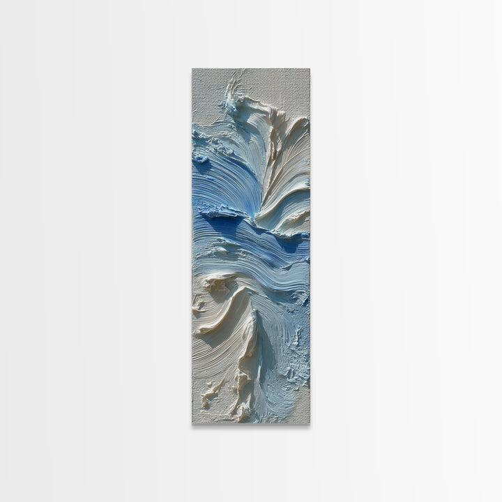 Clean Blue Water Ripple Abstraction Canvas Print, Laundry Room Art, Funny Poster, Living Room Decor, Abstract Art, Clean, LRA-1x3-78