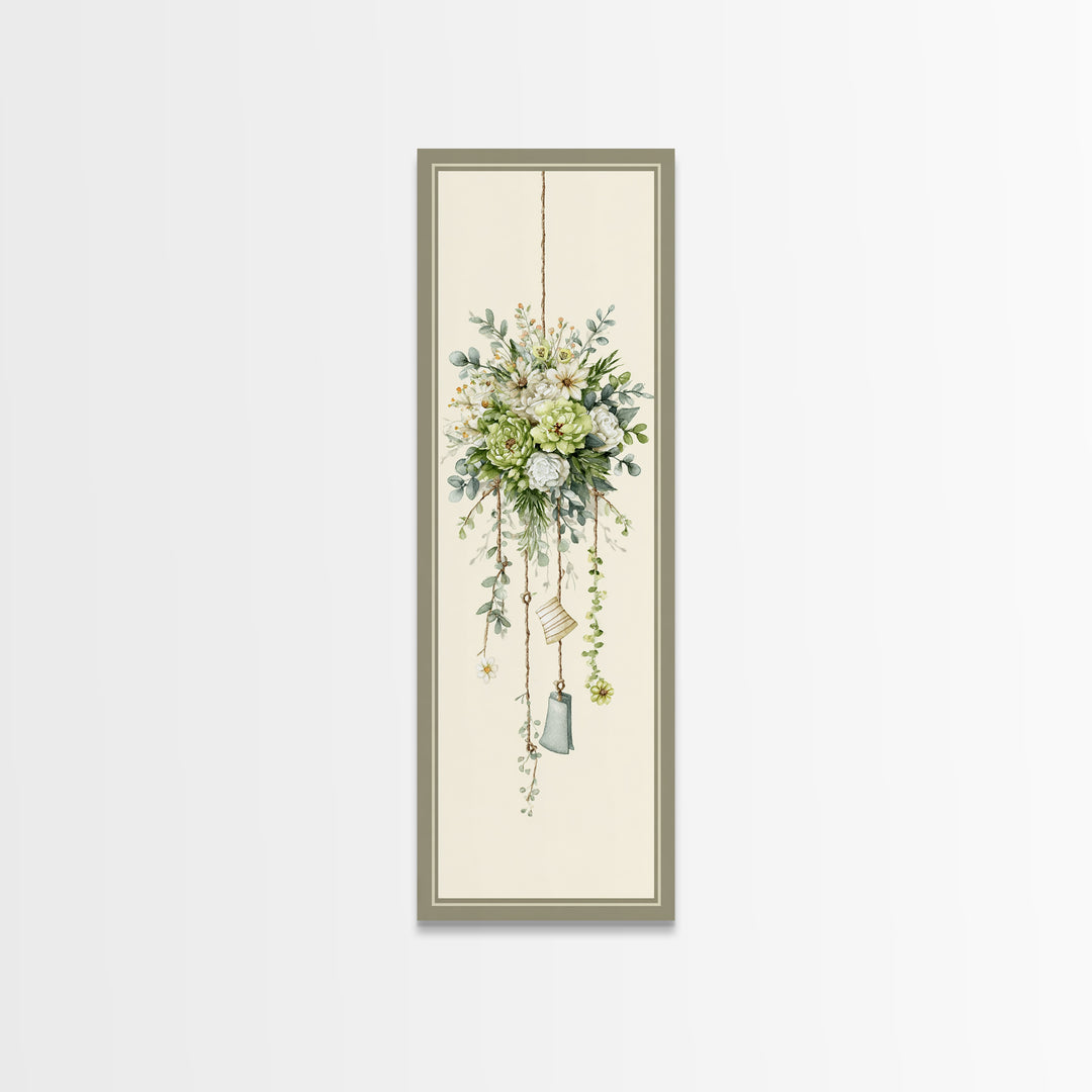 Farmhouse Laundry Sign Ornament Without Words Framed Canvas Print, Laundry Room Art, Retro Wall Art, Living Room Decor, Clean, LRA-1x3-79