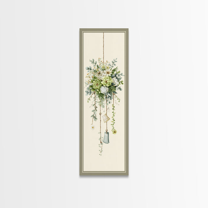 Farmhouse Laundry Sign Ornament Without Words Framed Canvas Print, Laundry Room Art, Retro Wall Art, Living Room Decor, Clean, LRA-1x3-79