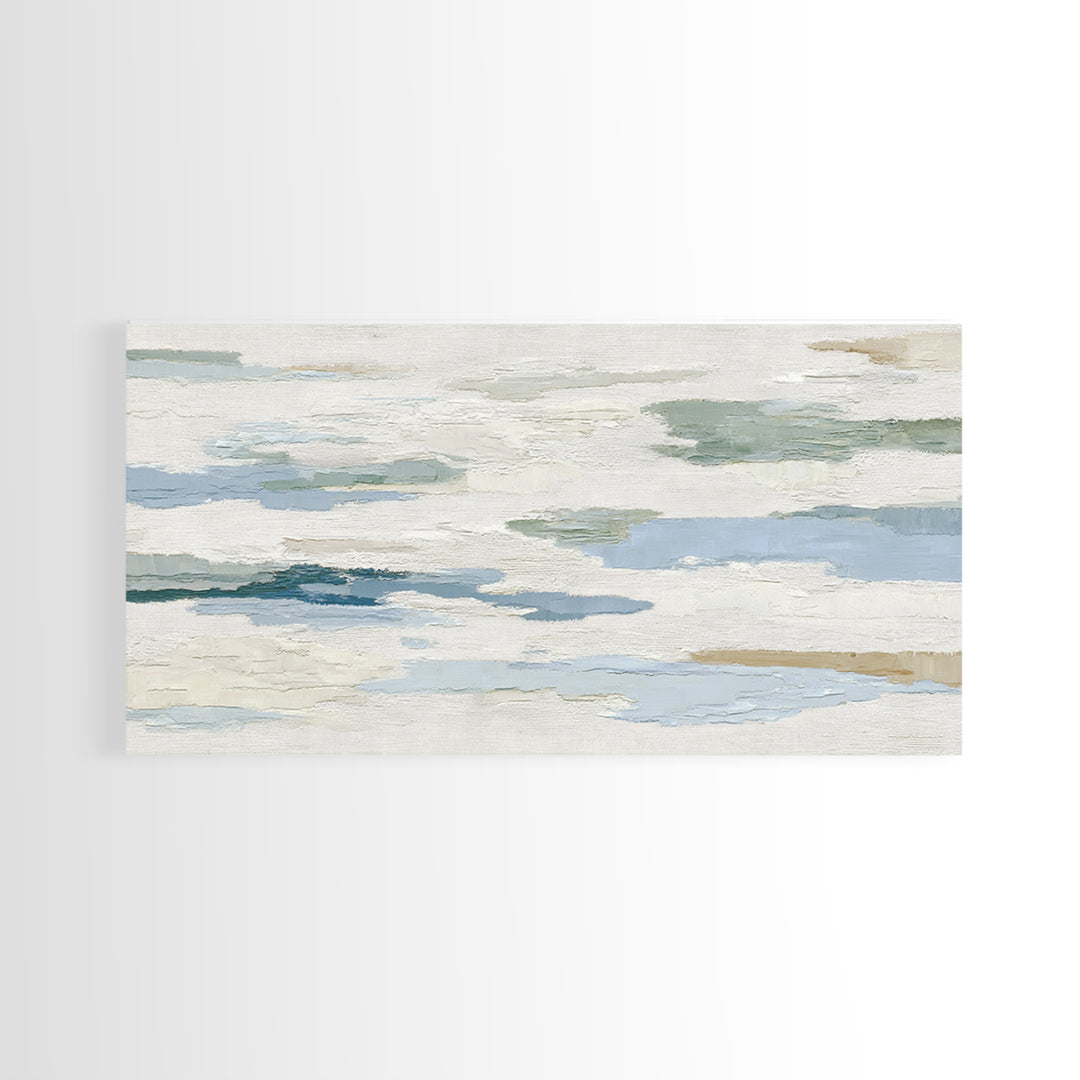 Linen Texture Abstract Canvas Print, Laundry Room Art, Living Room Decor, Abstract Art, Clean, Farmhouse Decor, LRA-2x1-32