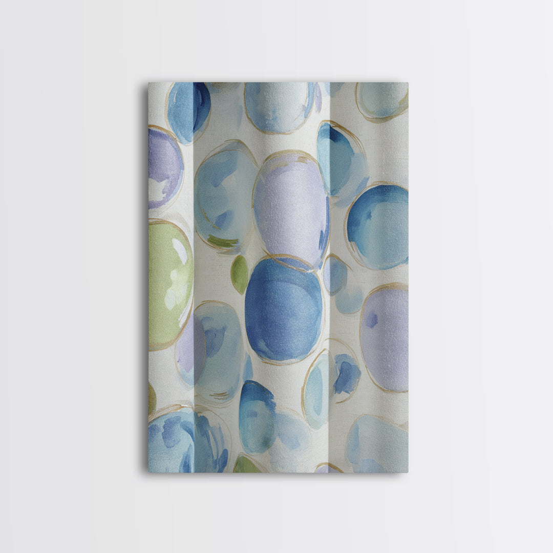 Soap Bubbles Rendered as Playful Abstract Circles Canvas Print, Laundry Room Art, Home Decor, Living Room Decor, Clean, LRA-2x3-38