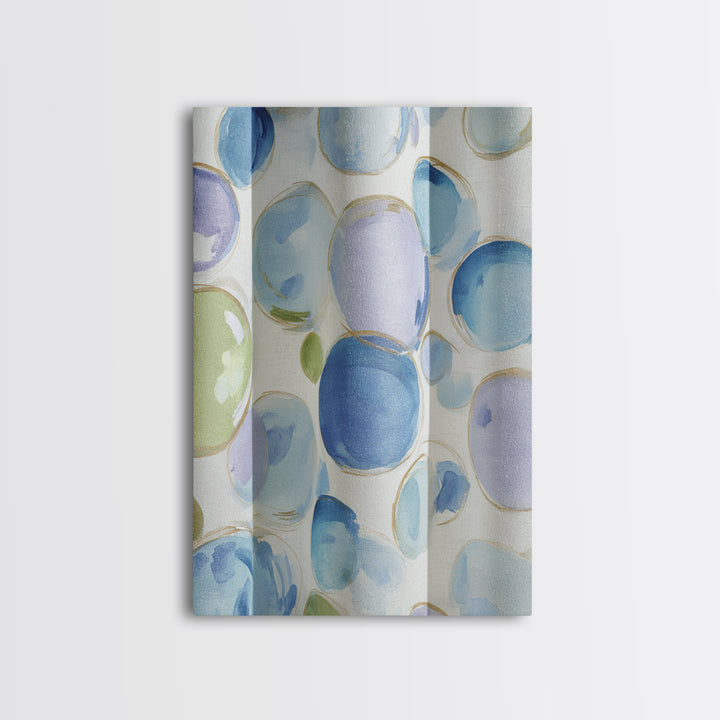Soap Bubbles Rendered as Playful Abstract Circles Canvas Print, Laundry Room Art, Home Decor, Living Room Decor, Clean, LRA-2x3-38