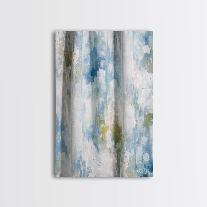 Linen Texture Abstract Framed Canvas Print, Laundry Room Art, Digital Print, Living Room Decor, Clean, Custom Wall Art, LRA-2x3-68