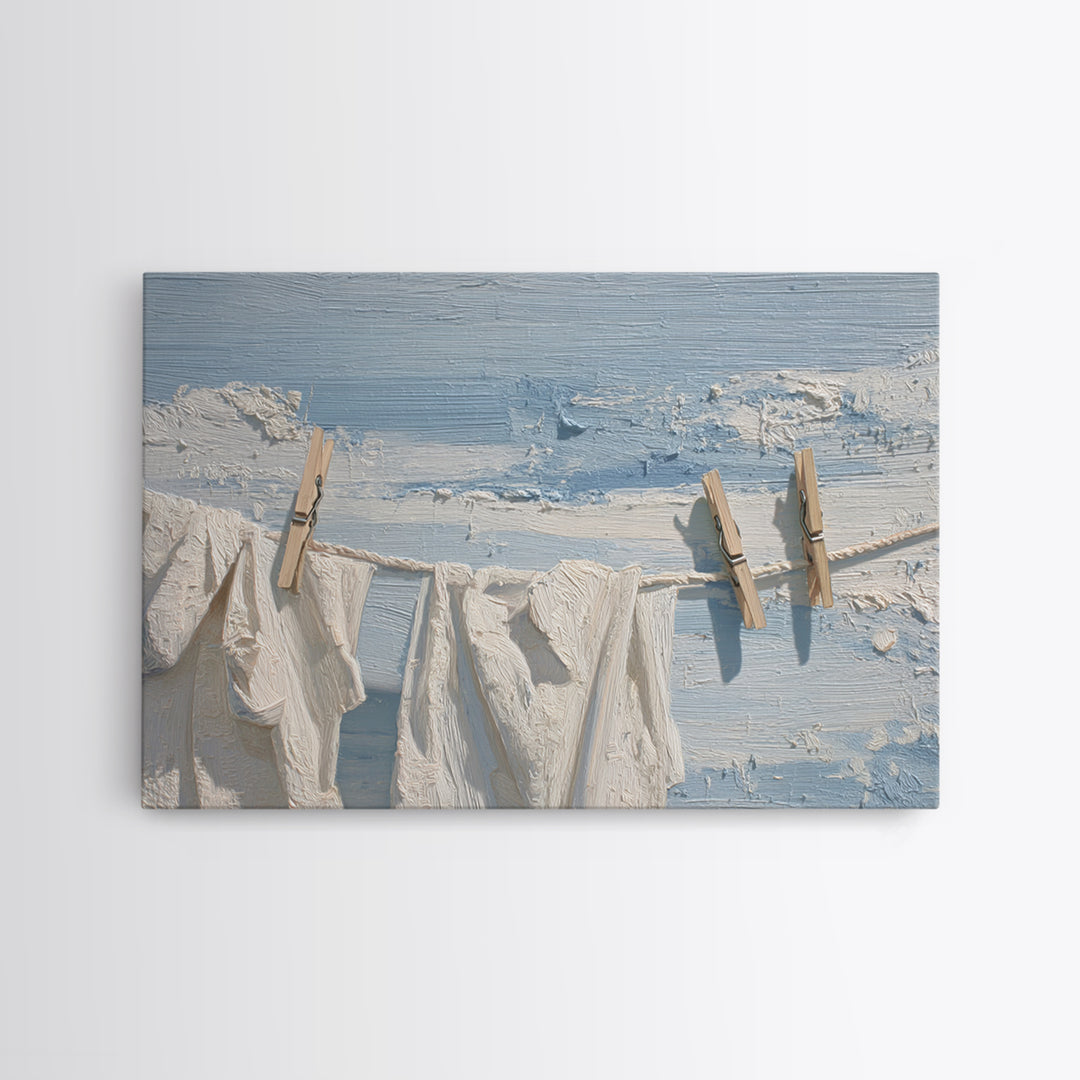 Clean Blue Water Ripple Abstraction Canvas Print, Laundry Room Art, New Home Gift, Living Room Decor, Abstract Art, Clean, LRA-3x2-22