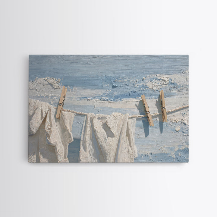 Clean Blue Water Ripple Abstraction Canvas Print, Laundry Room Art, New Home Gift, Living Room Decor, Abstract Art, Clean, LRA-3x2-22