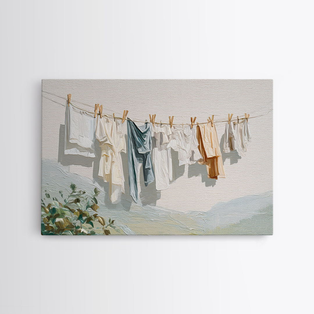 Fresh Air Meadow Landscape for Clean Mood Canvas Print, Laundry Room Art, Gallery Wall Prints, Living Room Decor, Oil Painting, LRA-3x2-51