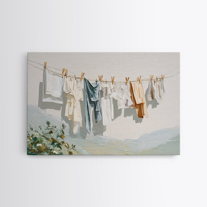 Fresh Air Meadow Landscape for Clean Mood Canvas Print, Laundry Room Art, Gallery Wall Prints, Living Room Decor, Oil Painting, LRA-3x2-51