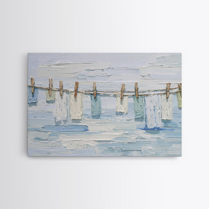 Clean Blue Water Ripple Abstraction Framed Canvas Print, Laundry Room Art, Wall Art Print, Living Room Decor, Abstract Art, LRA-3x2-70