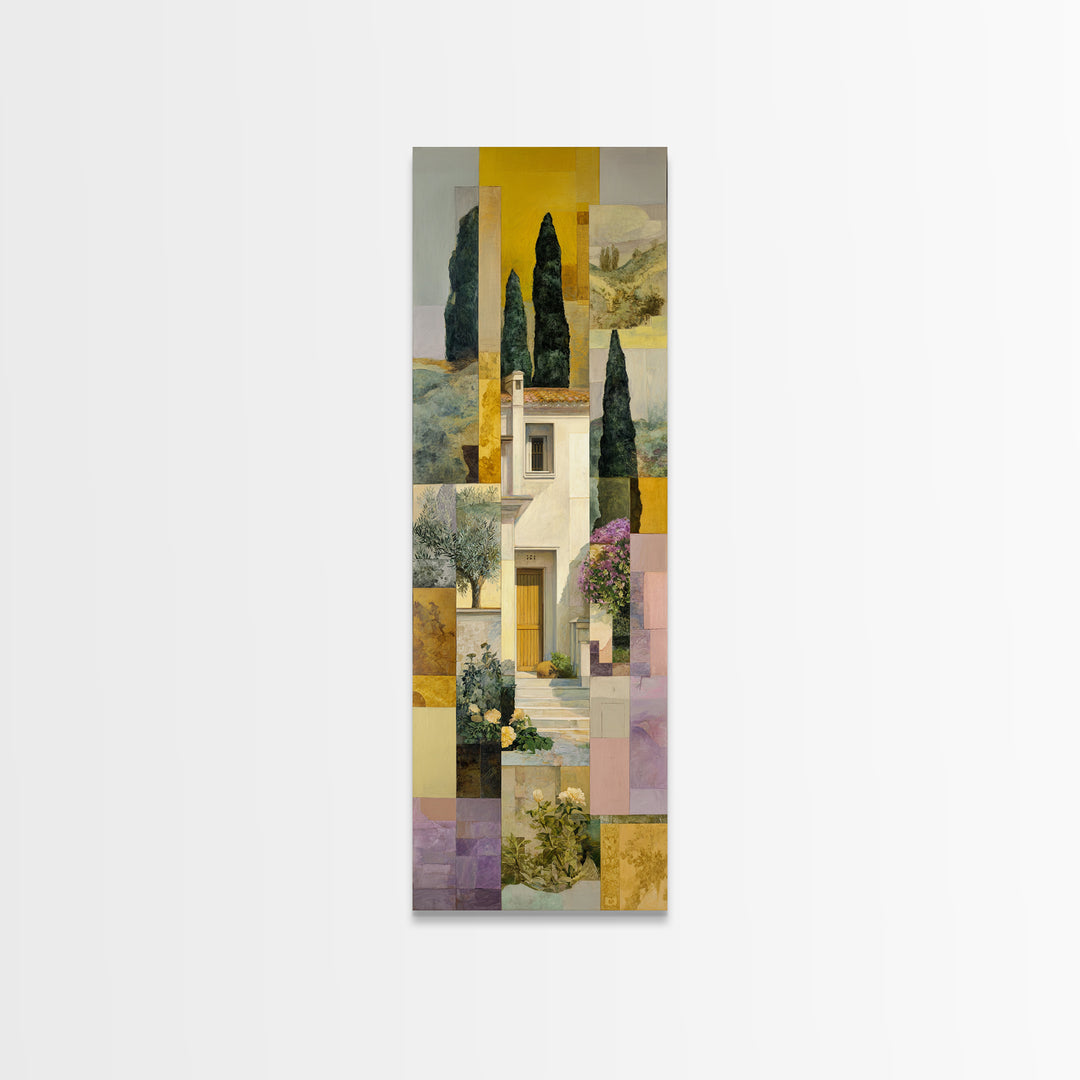 Olive Grove under Pale Morning Light Canvas Print, Mediterranean Art, Wall Decor, Living Room Decor, Fine Art, Azure, MAR-1x3-77