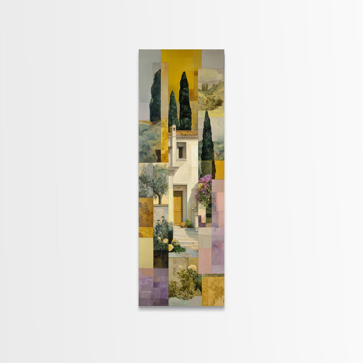 Olive Grove under Pale Morning Light Canvas Print, Mediterranean Art, Wall Decor, Living Room Decor, Fine Art, Azure, MAR-1x3-77