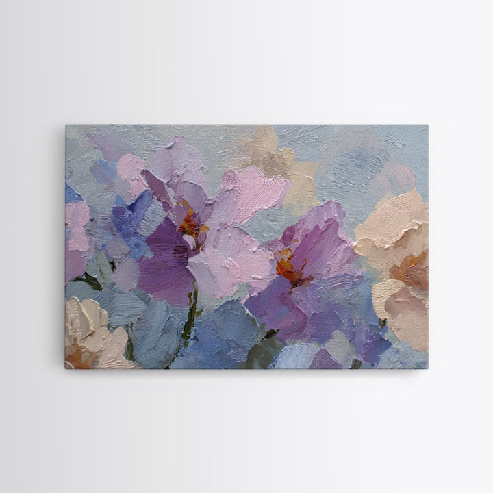 Wild Herbs Rosemary and Thyme Botanical Study Canvas Print, Mediterranean Art, Digital Print, Living Room Decor, Azure, MAR-3x2-52
