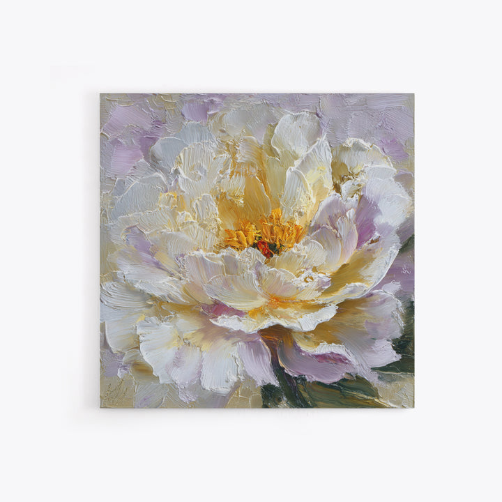 Romantic Neutral Peony Closeup Framed Canvas Print, Master Bedroom, Wall Art Bedroom, Bedroom Decor, Fine Art, Sanctuary, MAS-1x1-2