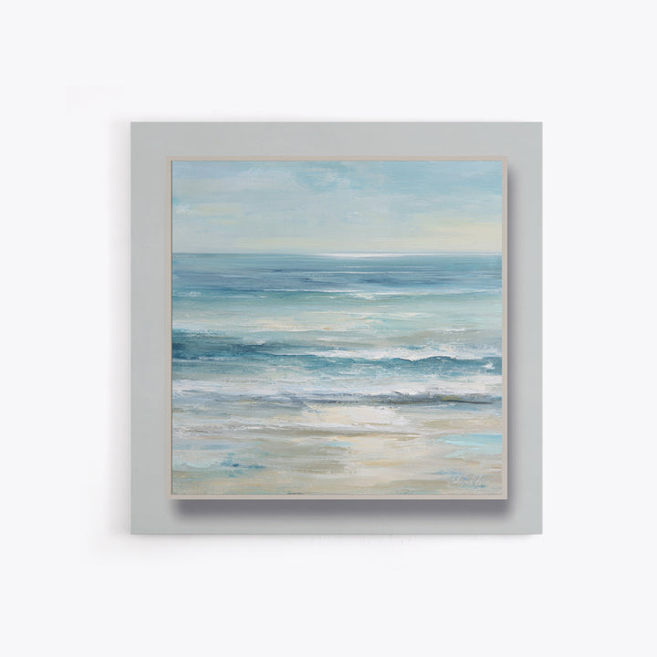 Elegant Moonlit Ocean Horizon Canvas Print, Master Bedroom, Room Decor, Bedroom Decor, Fine Art, Sanctuary, Wall Decal, MAS-1x1-25