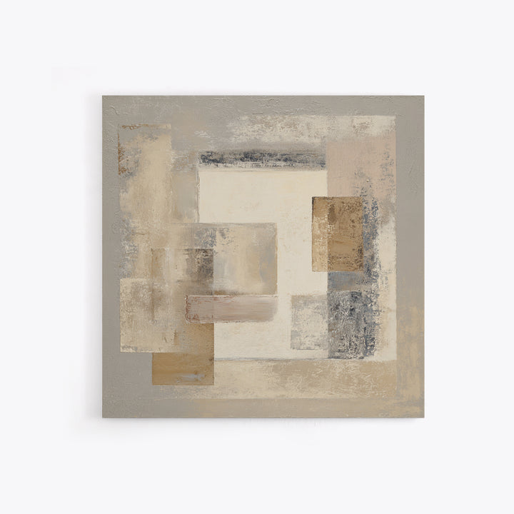 Minimal Stone Shapes Framed Canvas Print, Master Bedroom, Room Decor, Bedroom Decor, Abstract Art, Sanctuary, Wall Decal, MAS-1x1-40