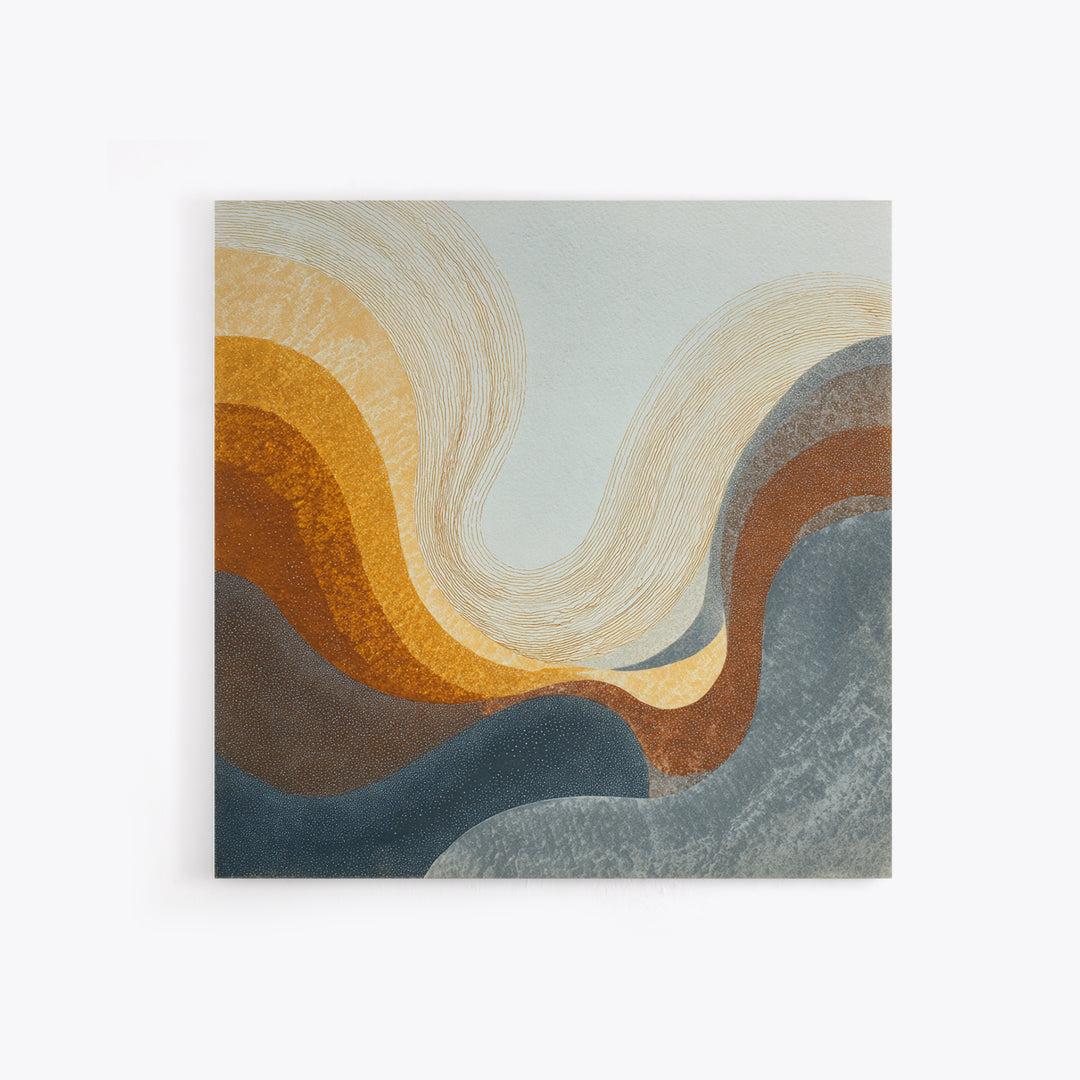 Abstract Wave Forms Framed Canvas Print, Master Bedroom, Farmhouse Decor, Bedroom Decor, Abstract Art, Sanctuary, MAS-1x1-44