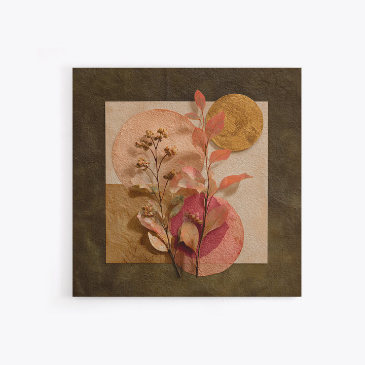 Dreamy Celestial Moon and Botanical Composition Canvas Print, Master Bedroom, Gallery Decor, Bedroom Decor, Fine Art, Sanctuary, MAS-1x1-59