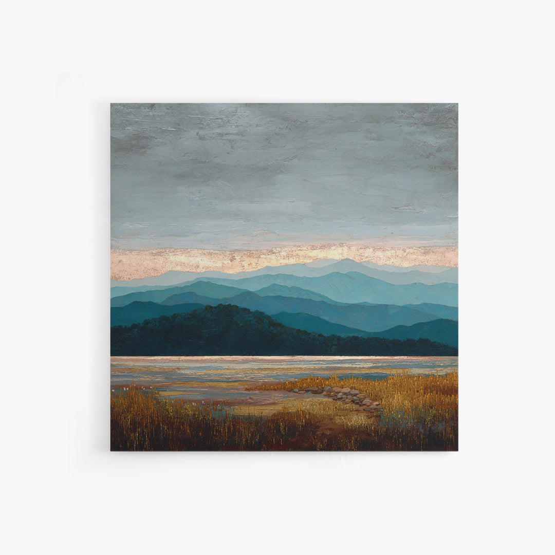 Soft Mountain Ridge Framed Canvas Print, Master Bedroom, Boho Decor, Bedroom Decor, Fine Art, Sanctuary, Wall Art Prints, MAS-1x1-61