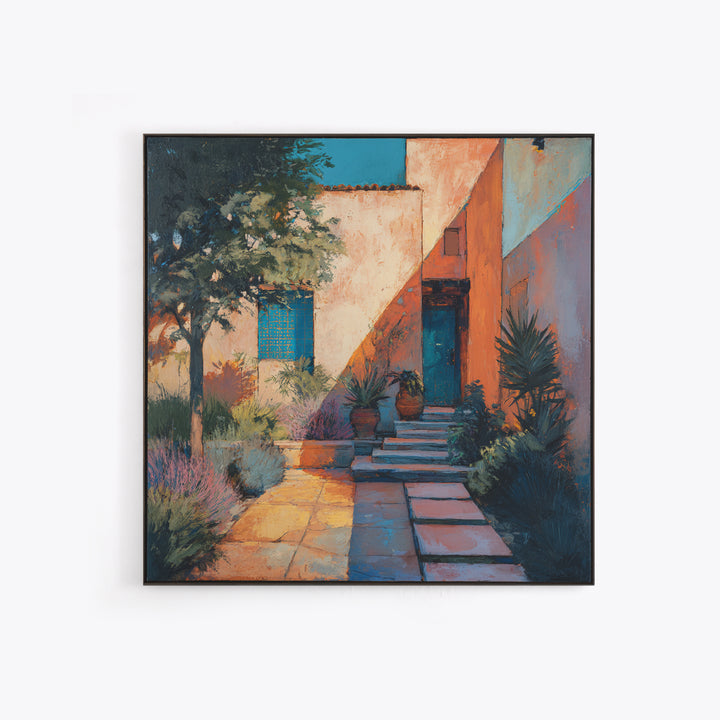 Lavender Field at Twilight Framed Canvas Print, Master Bedroom, Set of 2 Prints, Bedroom Decor, Abstract Art, Sanctuary, MAS-1x1-66