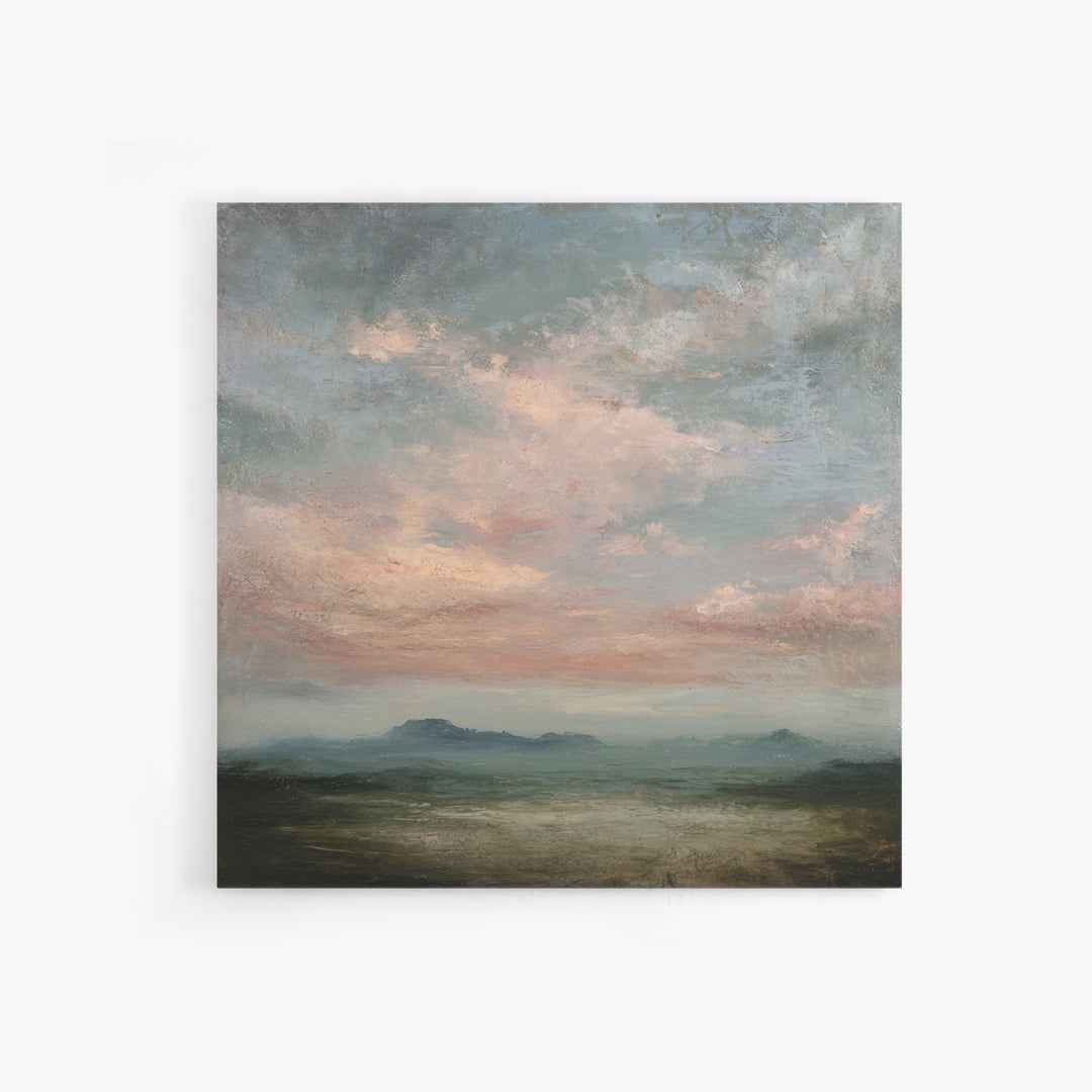 Blush and Taupe Cloudscape Framed Canvas Print, Master Bedroom, Statement Artwork, Bedroom Decor, Fine Art, Sanctuary, MAS-1x1-78