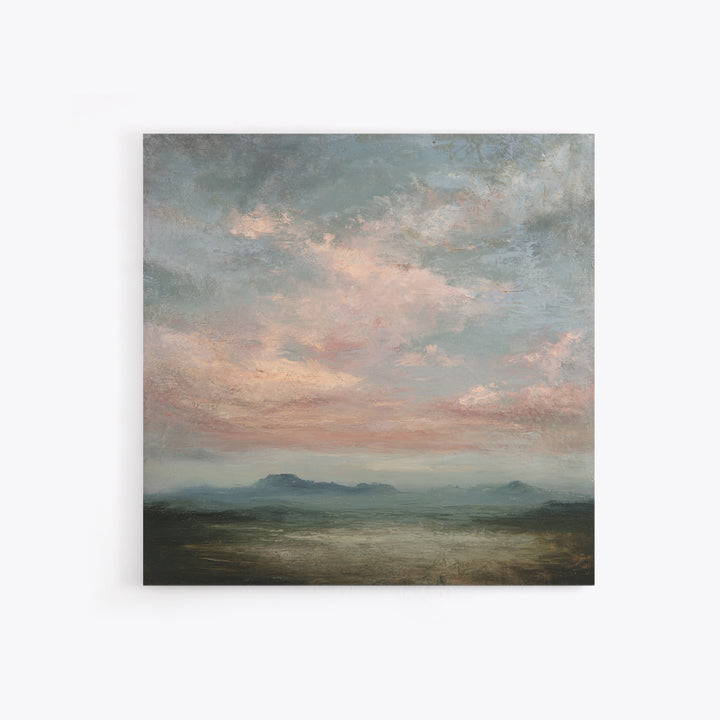 Blush and Taupe Cloudscape Framed Canvas Print, Master Bedroom, Statement Artwork, Bedroom Decor, Fine Art, Sanctuary, MAS-1x1-78
