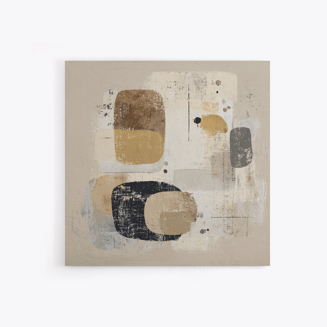 Minimal Stone Shapes Framed Canvas Print, Master Bedroom, Minimalist Decor, Bedroom Decor, Fine Art, Sanctuary, Farmhouse Decor, MAS-1x1-88