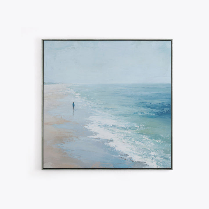 Hotel Coastal Landscape Framed Canvas Print, Master Bedroom, Wall Art, Bedroom Decor, Fine Art, Sanctuary, Bedroom Wall Art, MAS-1x1-93