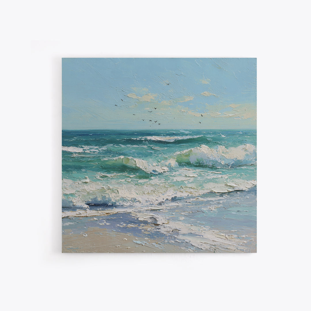 Elegant Moonlit Ocean Horizon Canvas Print, Master Bedroom, Wedding Decor, Bedroom Decor, Sanctuary, Rustic Home Decor, MAS-1x1-97
