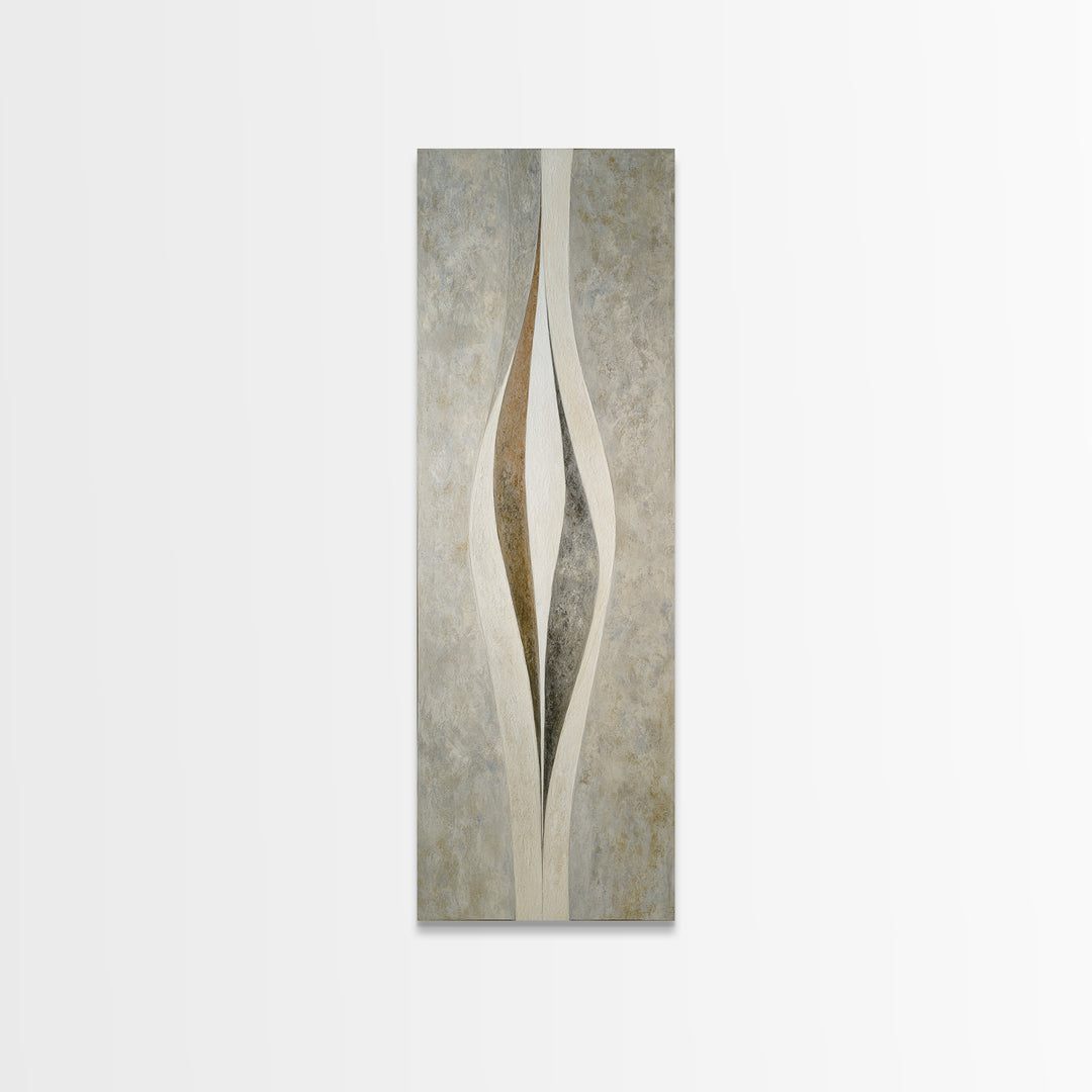 Minimal Stone Shapes Canvas Print, Master Bedroom, Above Bed Wall Decor, Bedroom Decor, Fine Art, Sanctuary, Textured Painting, MAS-1x3-100
