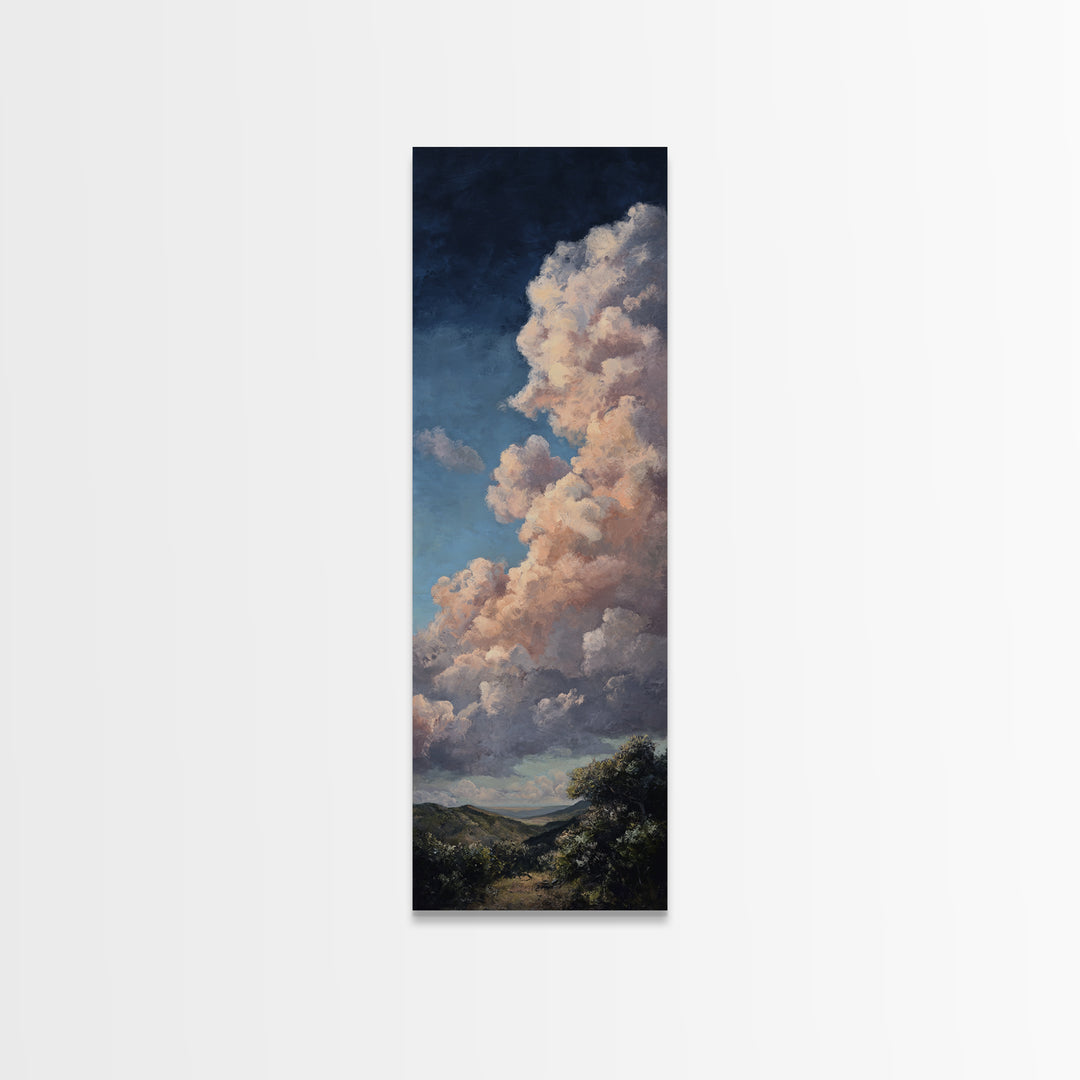 Blush and Taupe Cloudscape Canvas Print, Master Bedroom, Neutral Decor, Bedroom Decor, Fine Art, Sanctuary, Home Decor, MAS-1x3-18