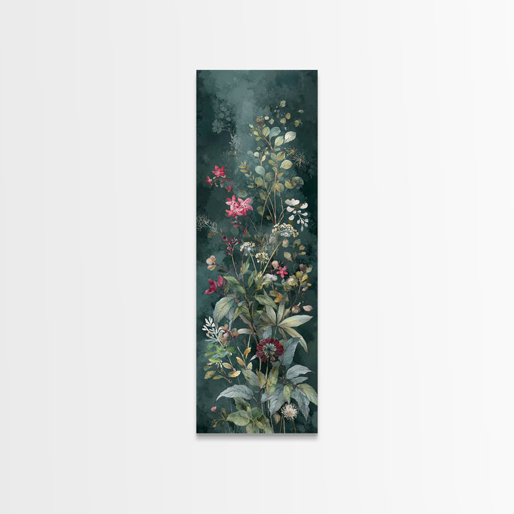 Dreamy Celestial Moon and Botanical Composition Canvas Print, Master Bedroom, Bedroom Wall Decor, Bedroom Decor, Sanctuary, MAS-1x3-23