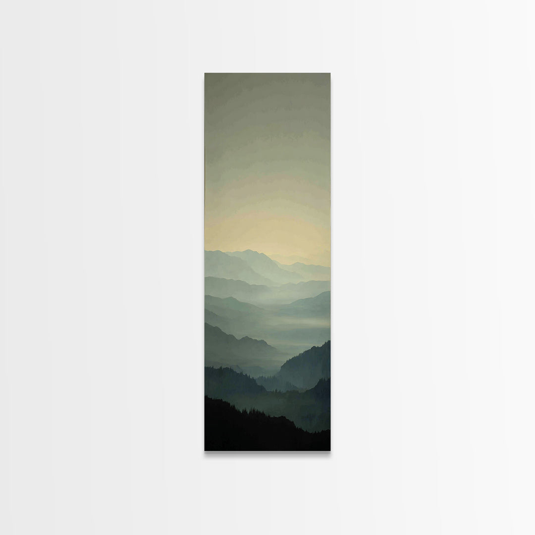 Soft Mountain Ridge Canvas Print, Master Bedroom, Printable Art, Bedroom Decor, Fine Art, Sanctuary, Wall Art Bedroom, MAS-1x3-25