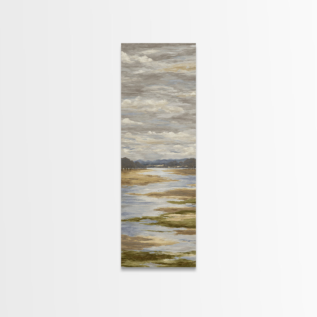 Blush and Taupe Cloudscape Canvas Print, Master Bedroom, Neutral Decor, Bedroom Decor, Fine Art, Sanctuary, Home Decor, MAS-1x3-42