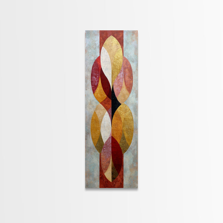 Gold Accented Abstract Arches Canvas Print, Master Bedroom, Bedroom Decor, Sanctuary, Living Room Prints, Wall Decor Bedroom, MAS-1x3-44