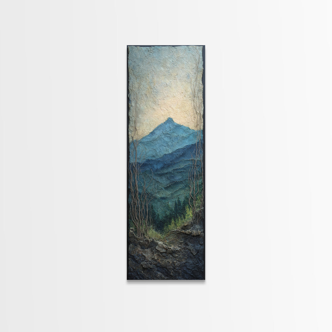 Soft Mountain Ridge Canvas Print, Master Bedroom, Modern Decor, Bedroom Decor, Fine Art, Sanctuary, Wall Decor, Art Print, MAS-1x3-49