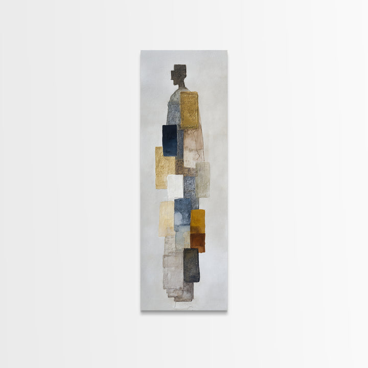 Minimal Two Figure Line Drawing Canvas Print, Master Bedroom, Wall Art Prints, Bedroom Decor, Oil Painting, Sanctuary, MAS-1x3-65