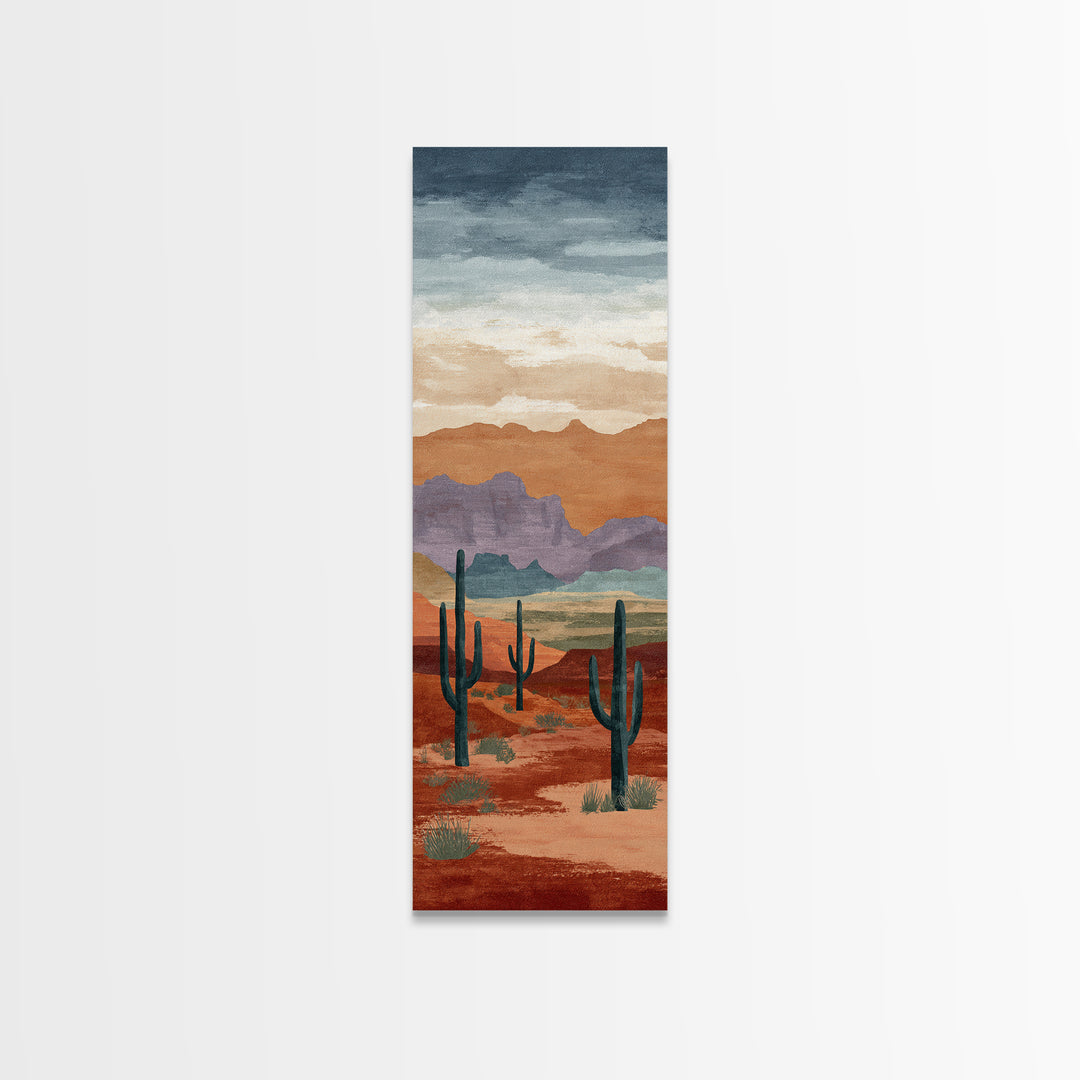 Quiet Desert Dusk Framed Canvas Print, Master Bedroom, Modern Decor, Bedroom Decor, Fine Art, Sanctuary, Wall Decor, Art Print, MAS-1x3-70