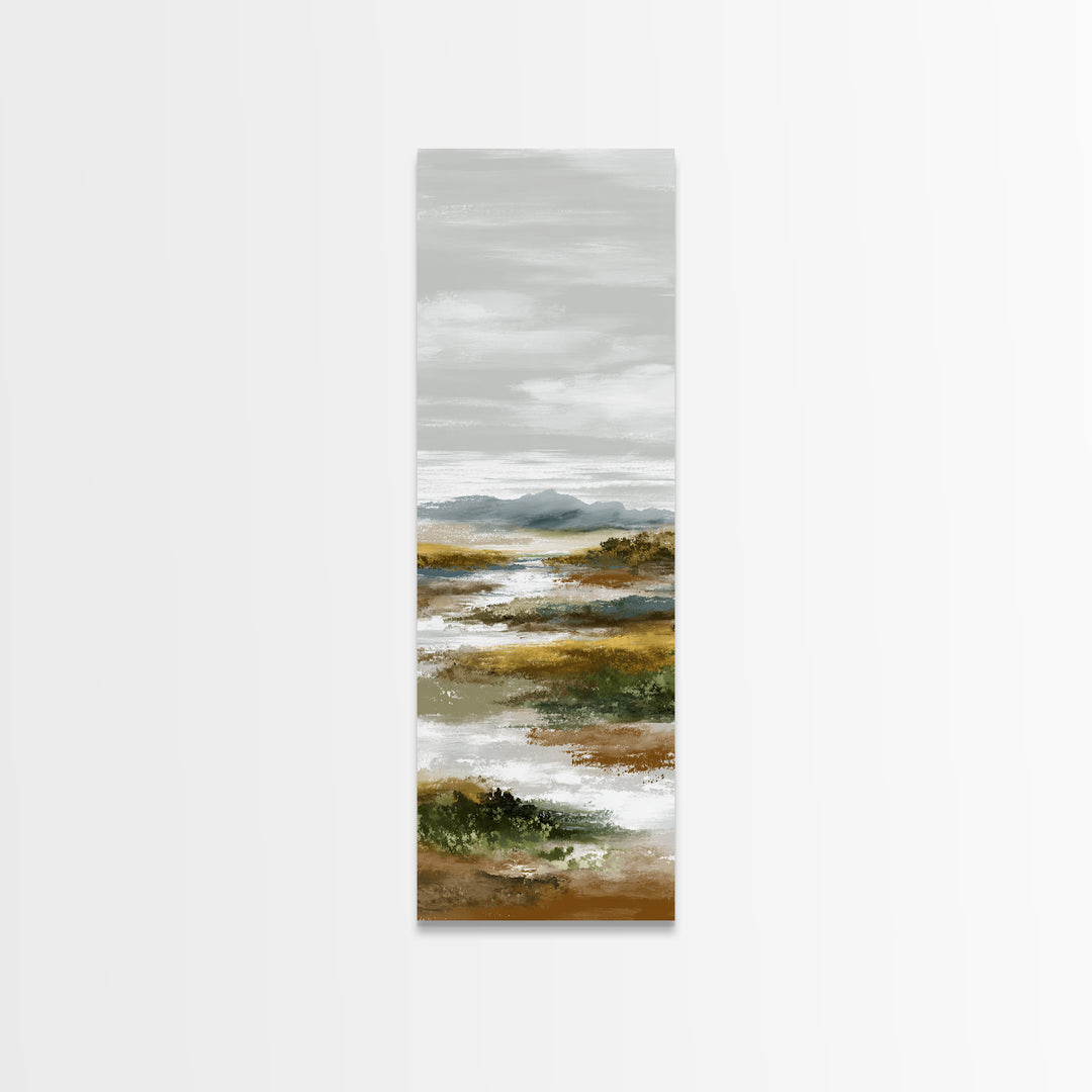 Soft Mountain Ridge Canvas Print, Master Bedroom, Bedroom Wall Art, Bedroom Decor, Oil Painting, Sanctuary, Signs for Home, MAS-1x3-73