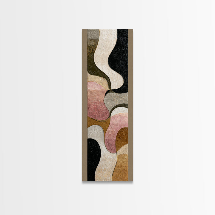 Abstract Wave Forms Framed Canvas Print, Master Bedroom, Bedroom Decor, Abstract Art, Sanctuary, Bedroom Wall Art, MAS-1x3-8