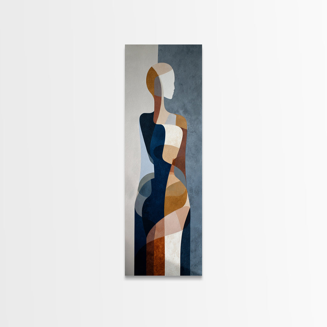 Classical Reclining Figure Implied Through Line Art Canvas Print, Master Bedroom, Boho Decor, Bedroom Decor, Sanctuary, MAS-1x3-82