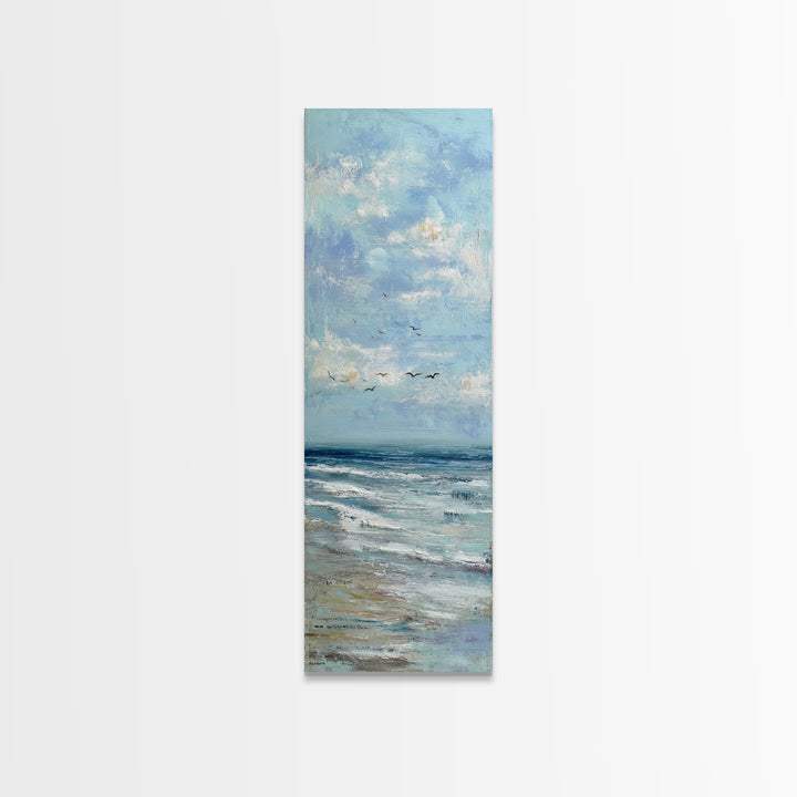 Hotel Coastal Landscape Canvas Print, Master Bedroom, Luxury Decor, Bedroom Decor, Fine Art, Sanctuary, Wedding Decor, MAS-1x3-9