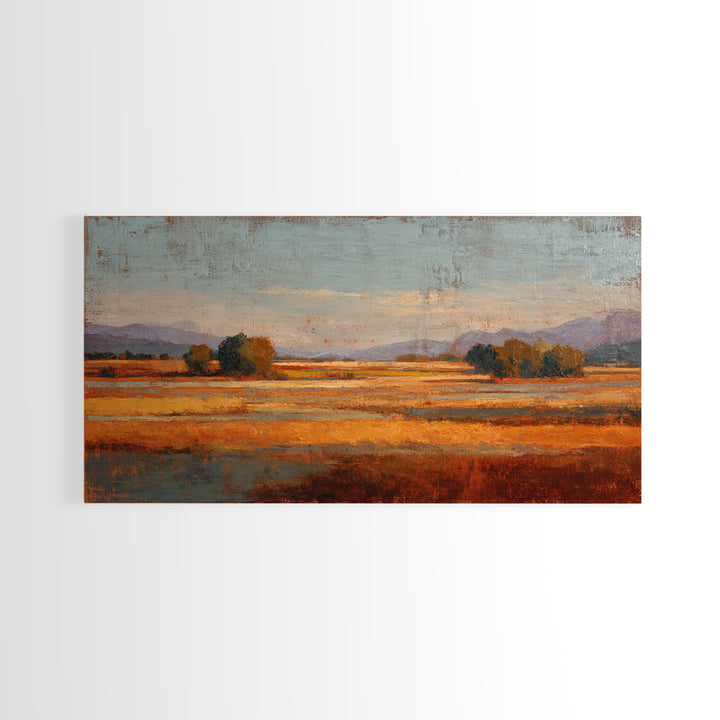 Lavender Field at Twilight Canvas Print, Master Bedroom, Wall Art, Bedroom Decor, Oil Painting, Sanctuary, Bedroom Wall Art, MAS-2x1-62