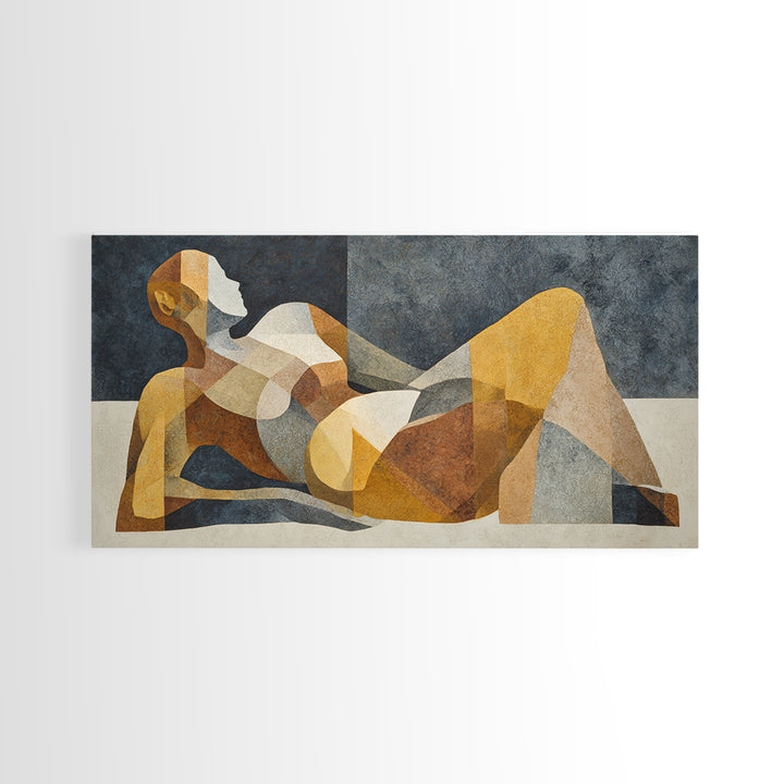 Classical Reclining Figure Implied Through Line Art Canvas Print, Master Bedroom, Home Decor, Bedroom Decor, Sanctuary, MAS-2x1-66