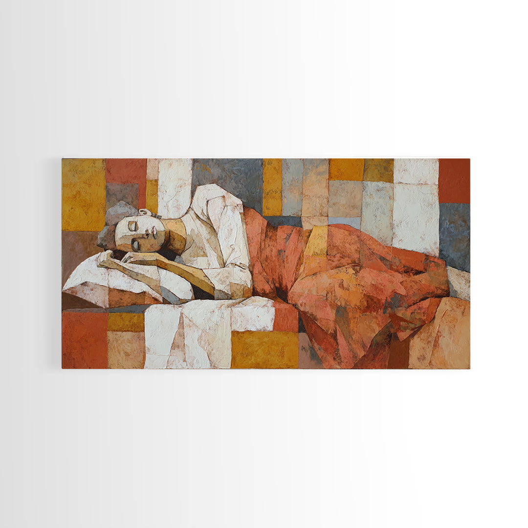 Classical Reclining Figure Implied Through Line Art Canvas Print, Master Bedroom, Wedding Decor, Bedroom Decor, Sanctuary, MAS-2x1-90